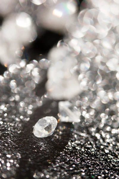 Diamonds on black — Stock Photo, Image