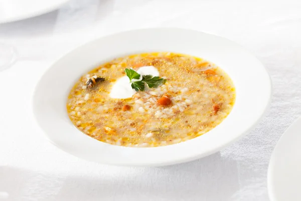 Barley soup — Stock Photo, Image