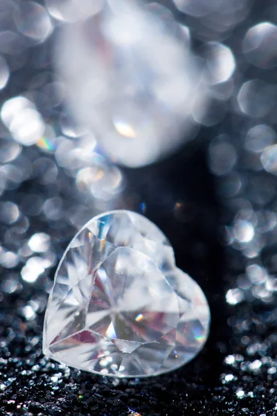 Diamonds on black — Stock Photo, Image