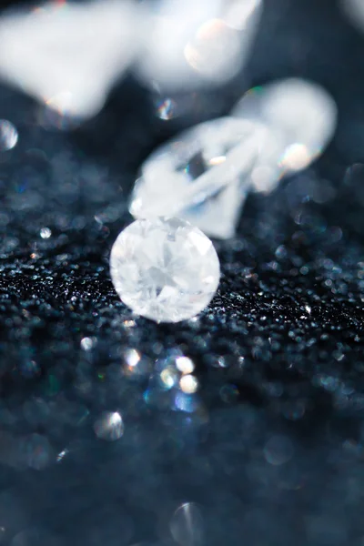 Diamantes em preto — Fotografia de Stock