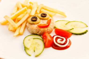 kızarmış patates pirzola için kids menü ile