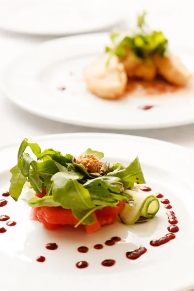 Salat mit Wassermelone — Stockfoto