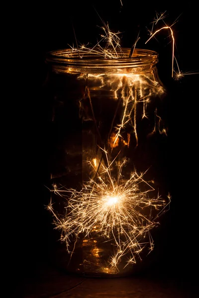 Christmas and newyear party sparkler — Stock Photo, Image