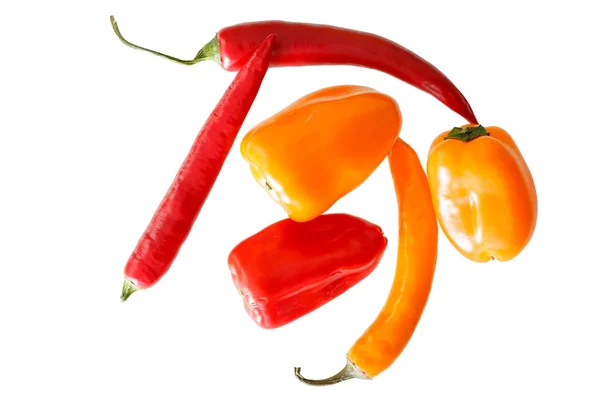 Peppers on white — Stock Photo, Image