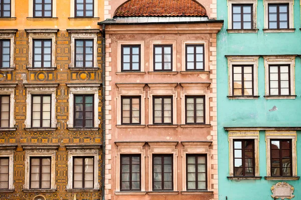 Warsaw  Colorful buildings — Stock Photo, Image