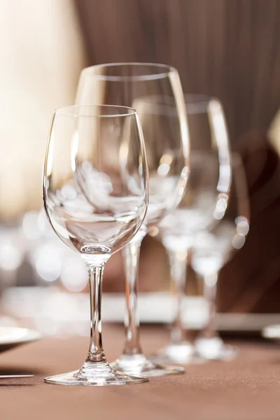 Glasses on table — Stock Photo, Image