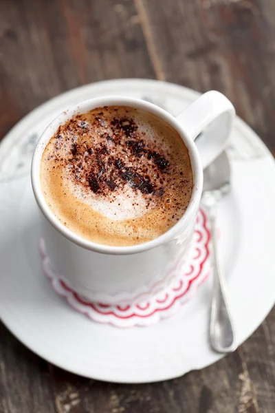 Cappuccino mit Schokolade — Stockfoto