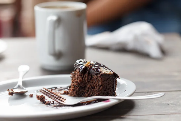 Café con brownie —  Fotos de Stock