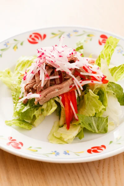 Salada com carne de vaca — Fotografia de Stock
