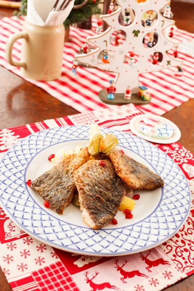 Carp on plate — Stock Image Carp on plate Royalty Free Stock Images