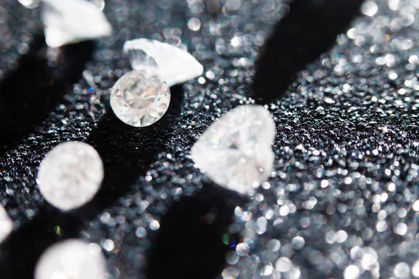Diamantes en negro — Foto de Stock