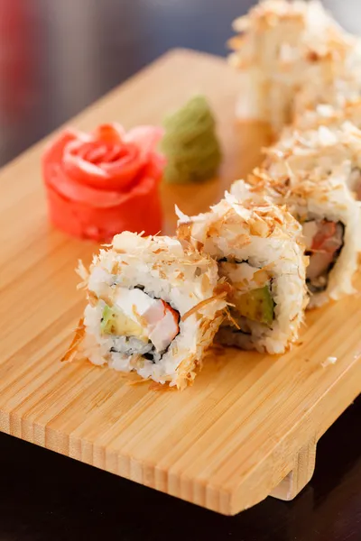 Sushi on the wood board — Stock Photo, Image