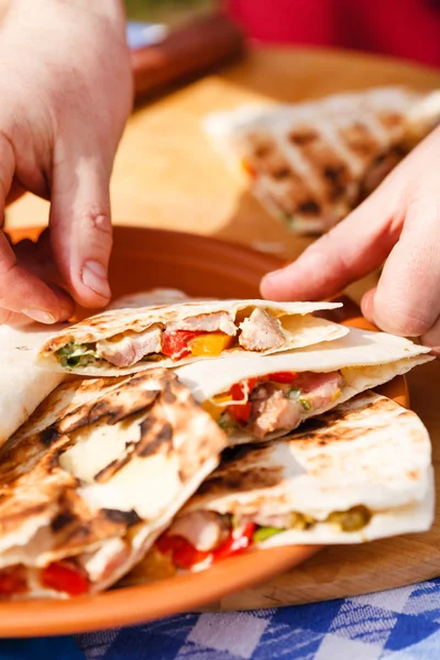 Tortilla med grönsaker — Stockfoto