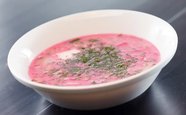 Sopa de remolacha fría — Foto de Stock