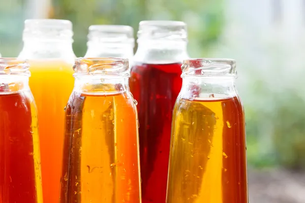 Bottles of juice — Stock Photo, Image