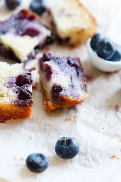 Bolo de mirtilo — Fotografia de Stock