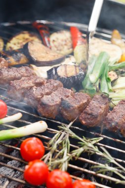 sebze ve ızgara kebap