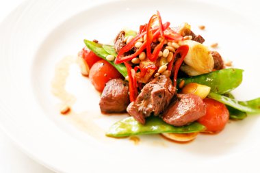 sebze ile sığır eti