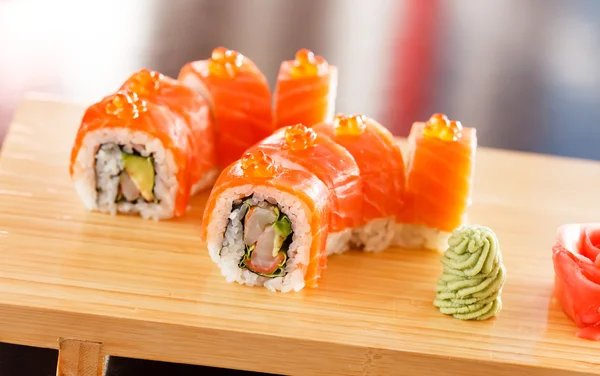 Sushi on the wood board — Stock Photo, Image