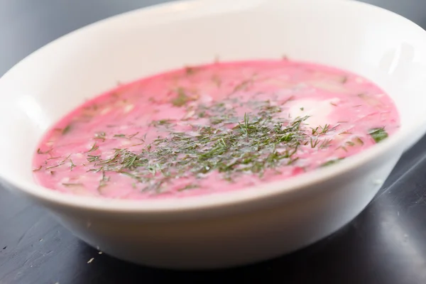 Sopa de remolacha fría — Foto de Stock