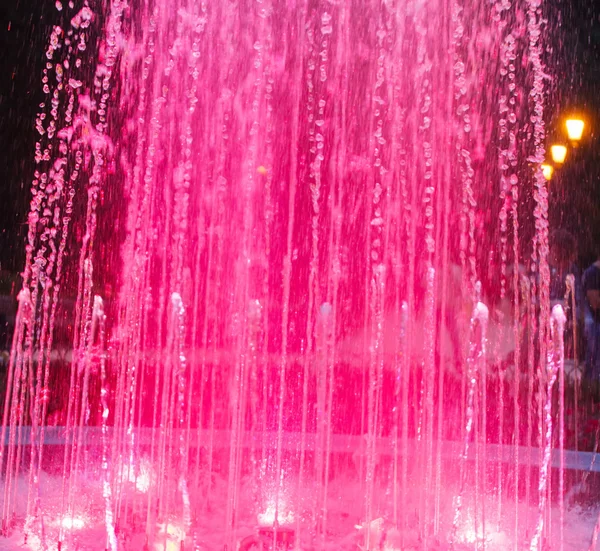 Colored water fountain — Stock Photo, Image