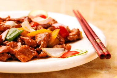 sebze ile sığır eti