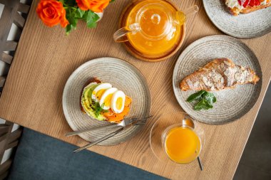 Kafede nefis bir kahvaltı.