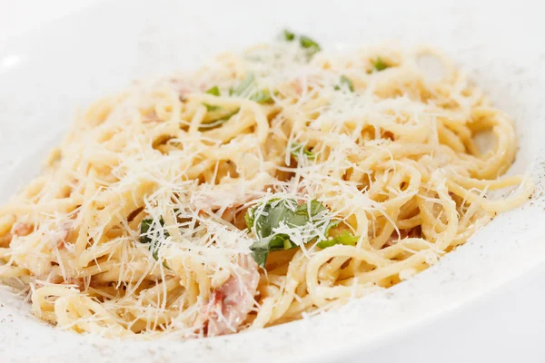 Spaghetti alla carbonara — Foto Stock