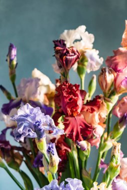 Bir demet taze süsen çiçeği.