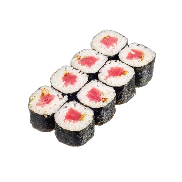 白色背景的美味寿司 — 图库照片