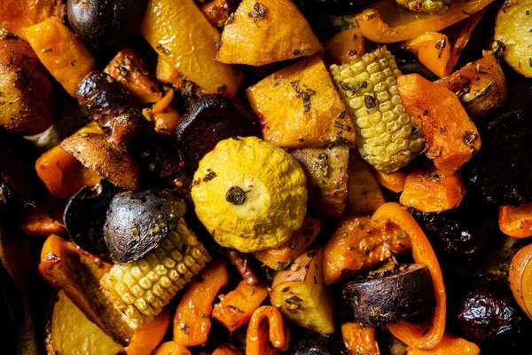 Roasted Vegetables Herbs Spices — Stock Photo, Image