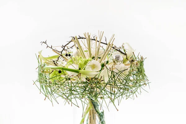 Bouquet Invernale Sullo Sfondo Bianco — Foto Stock