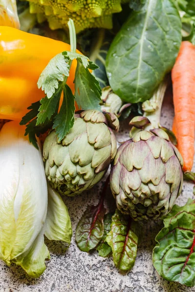 Świeże Warzywa Stole — Zdjęcie stockowe