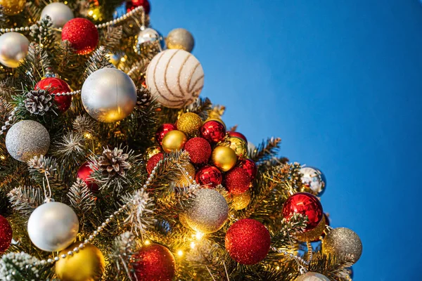 Krásný Vánoční Stromek Míčky — Stock fotografie