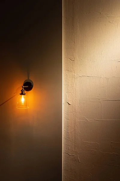 Lampe Avec Ampoule Dans Chambre — Photo