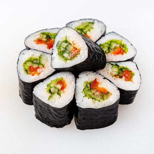 Sushi Białym Tle — Zdjęcie stockowe