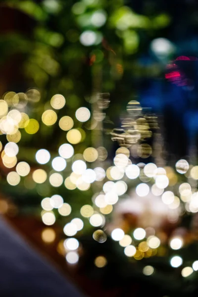 Abstract Glinsterende Kerstachtergrond Met Lichtjes — Stockfoto