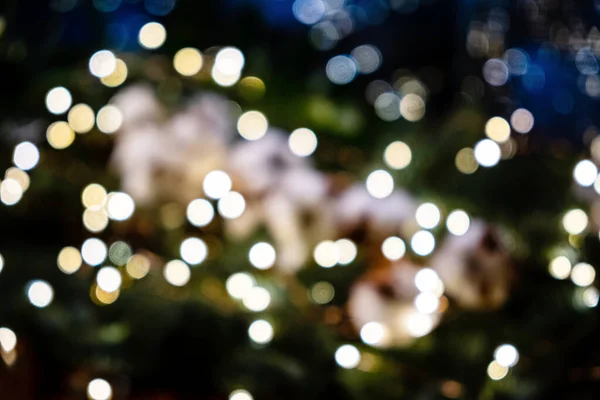 Abstract Glinsterende Kerstachtergrond Met Lichtjes — Stockfoto