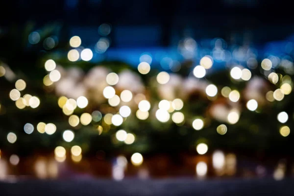 Abstract Glinsterende Kerstachtergrond Met Lichtjes — Stockfoto