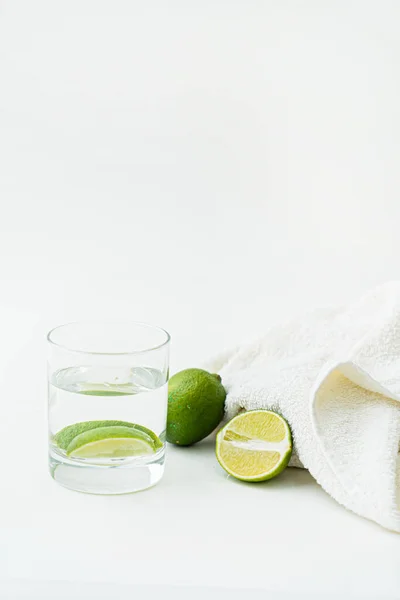 Pure Water Lime Healthy Concept — Stok fotoğraf