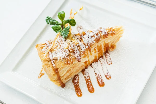 Napoleon Cake Salt Caramel — Stock Photo, Image