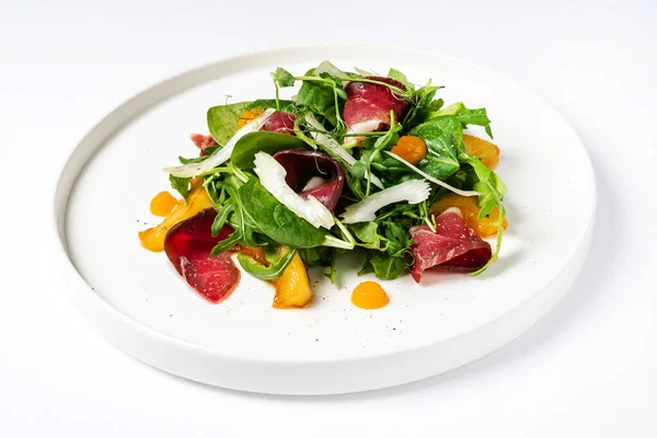 Fresh Spring Salad White Background — стоковое фото