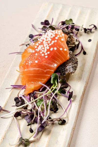 Portion Salmon Sashimi Set — Stock Photo, Image