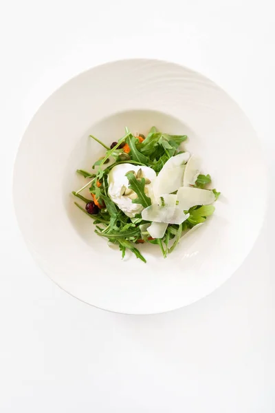 Fresh Salad Poached Egg — Stock Photo, Image