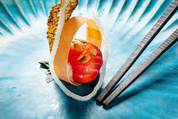 Nigiri Sushi Japonské Restauraci — Stock fotografie