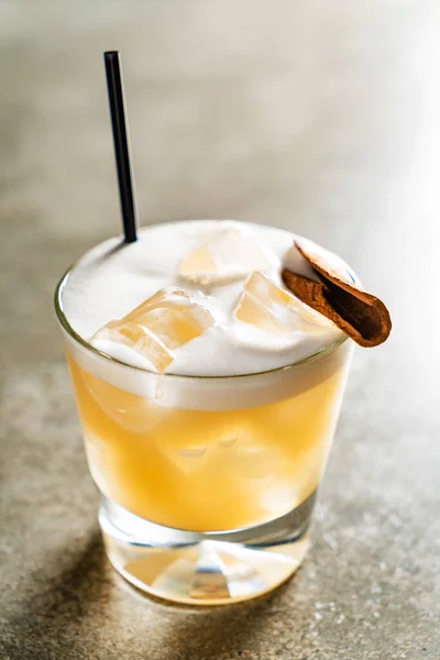 Tasty Alcoholic Old Fashioned Cocktail Bar — Stock Photo, Image