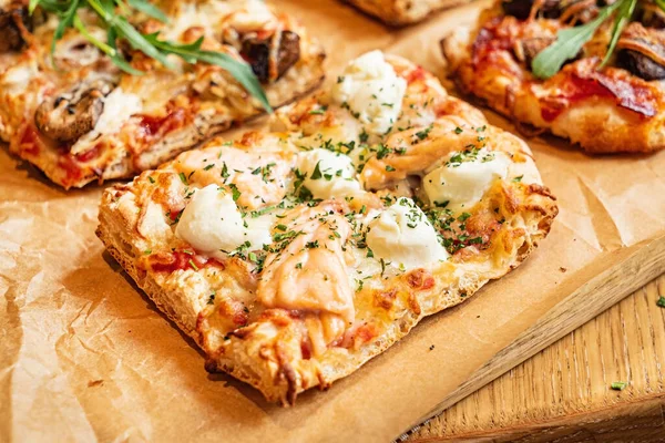 Skiva Italiensk Pizza Pizzerian — Stockfoto