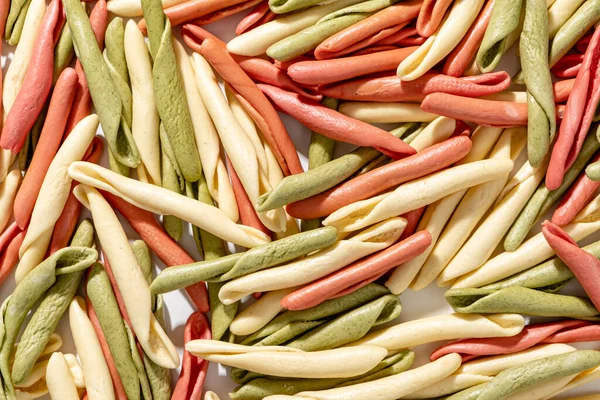 Yapımı Makarna Fusilli Pugliesi Tris — Stok fotoğraf