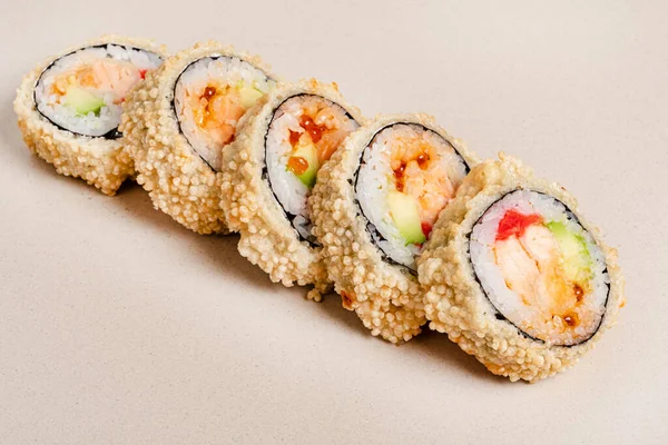 Chutné Sushi Bílém Pozadí — Stock fotografie