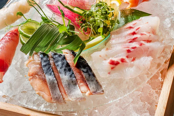 Sashimi Definido Gelo — Fotografia de Stock